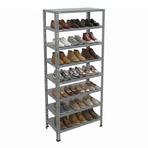 31x93x200 cm 8 Katlı Modüler Çelik Raf Sistemi – Elektrostatik Fırın Boyalı Çok Amaçlı Depolama ve Ayakkabılık Rafı