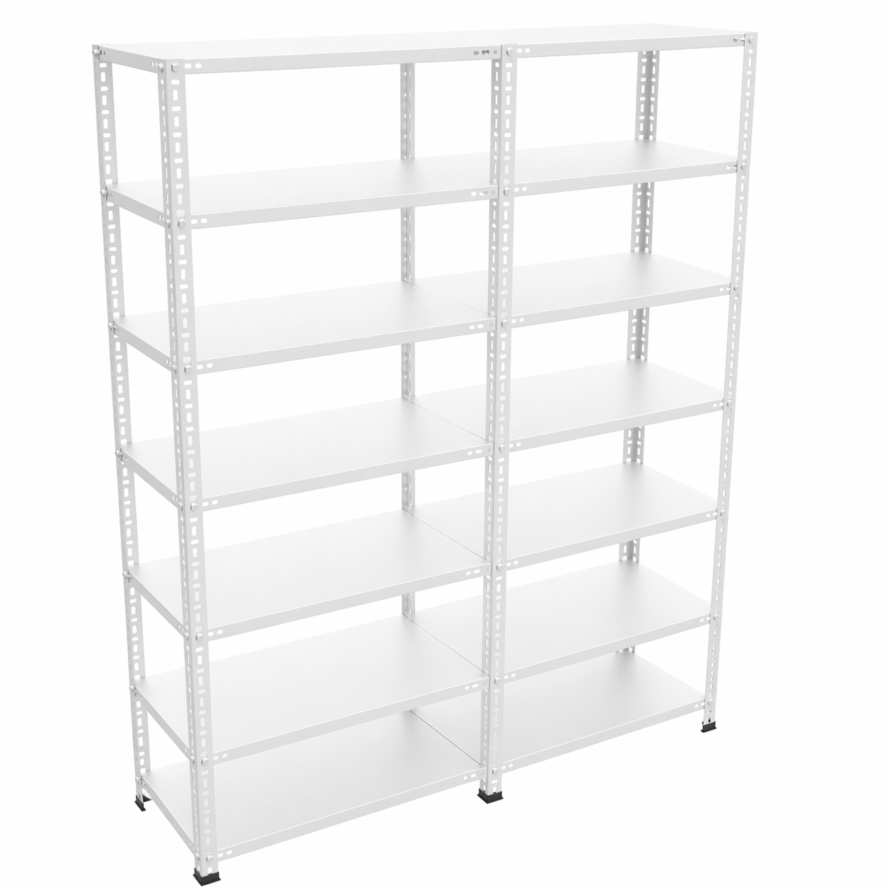 31x186x200 cm İkili Seri Bağlantılı 7 Katlı Modüler Çelik Raf Sistemi – Elektrostatik Fırın Boyalı Çok Amaçlı Depolama ve Ayakkabılık Rafı - Görsel 3